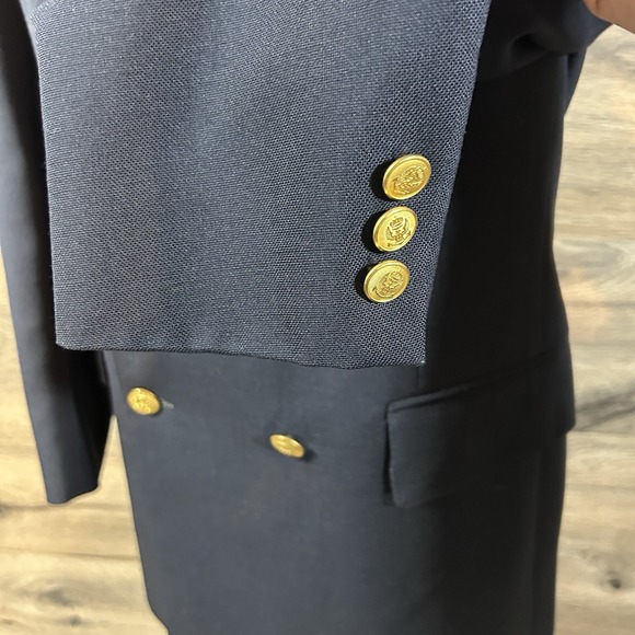 Stanley Blacker navy blue wool Blazer gold button sport jacket 42R - Picture 6 of 12